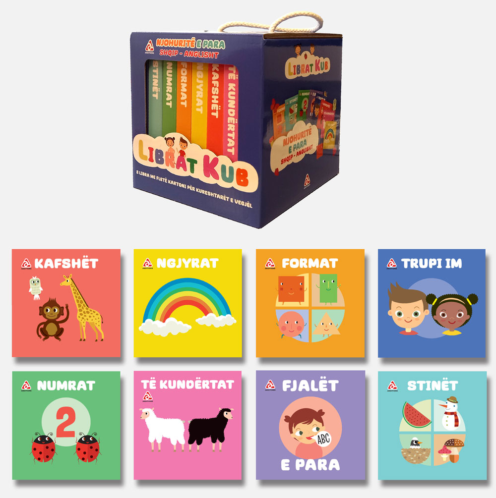 Njohuritë e para shqip - anglisht: Librat Kub